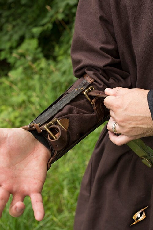 Germanic bracers, forearm guards, patinated, 1 mm