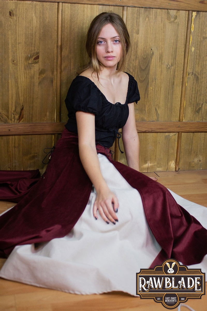 Deluxe double skirt Isabela, burgundy