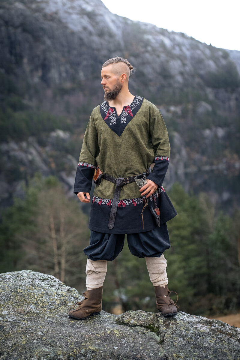 Viking tuniek Haakon, olijfgroen