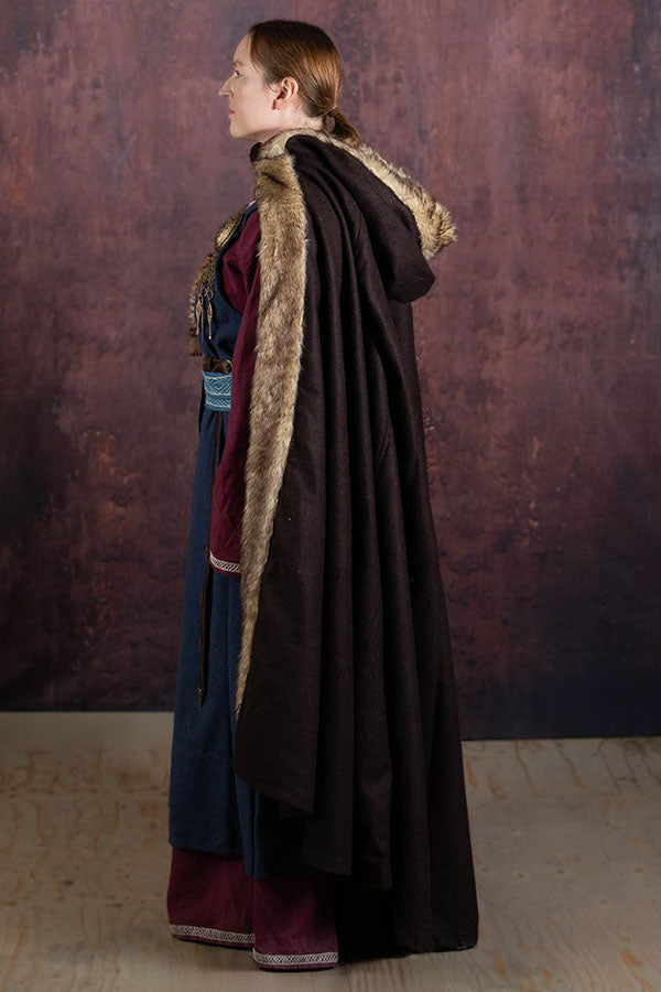 Vikingmantel Fjell, brun, ullblandning, brun 