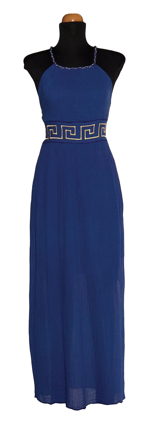 Goddess dress Circe, blue
