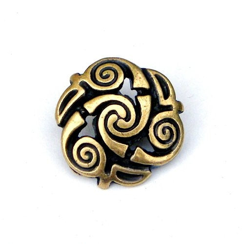 Nodi a spirale celtici, set di cinque pezzi, ottone 