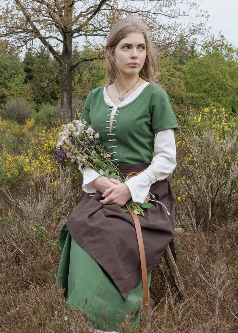 Delantal Alianor, marrón 