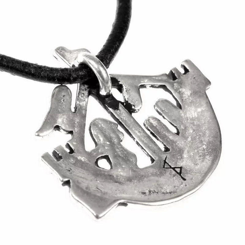 Pelgrimsbadge fallus schip, verzilverd brons