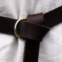 Leder Gürtel mit Ringschließe 4cm, schwarz Spaltleder, 165 cm 