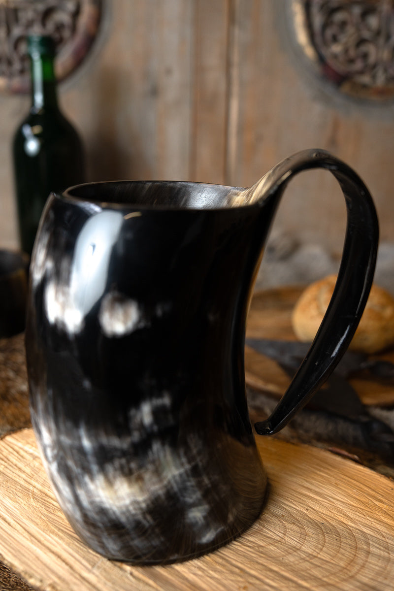 Viking drinkhoorn mok met Thorshamer, 500-650 ml