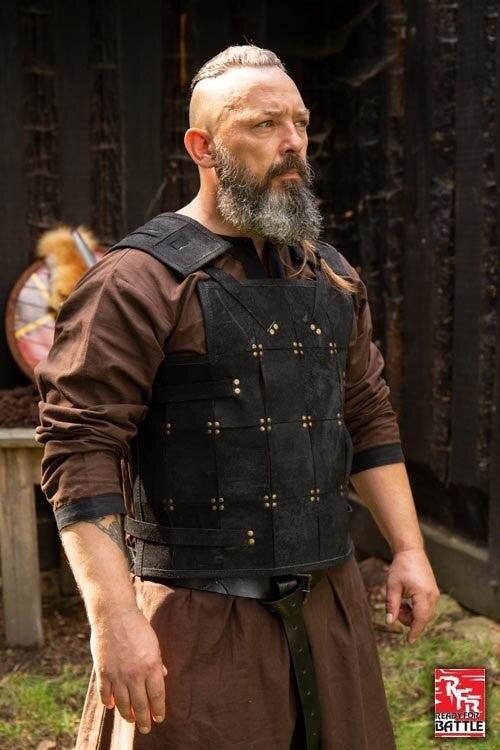 RFB Fighter leren pantser, zwart