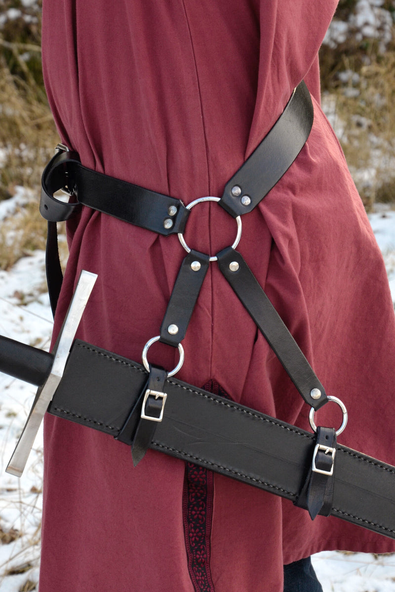 Traditioneel middeleeuwse zwaardriem