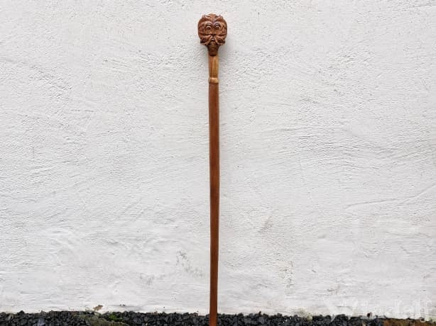 Houten wandelstok Green Man