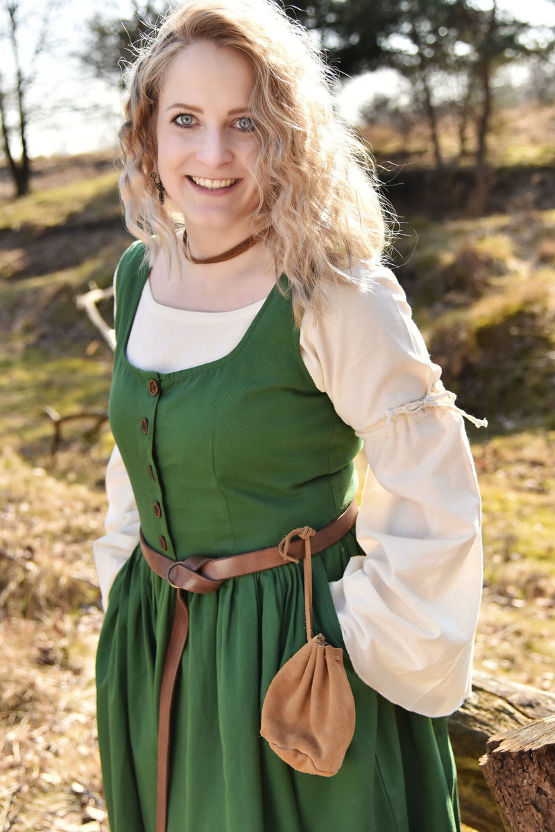 Middeleeuwse kirtle Lene, groen