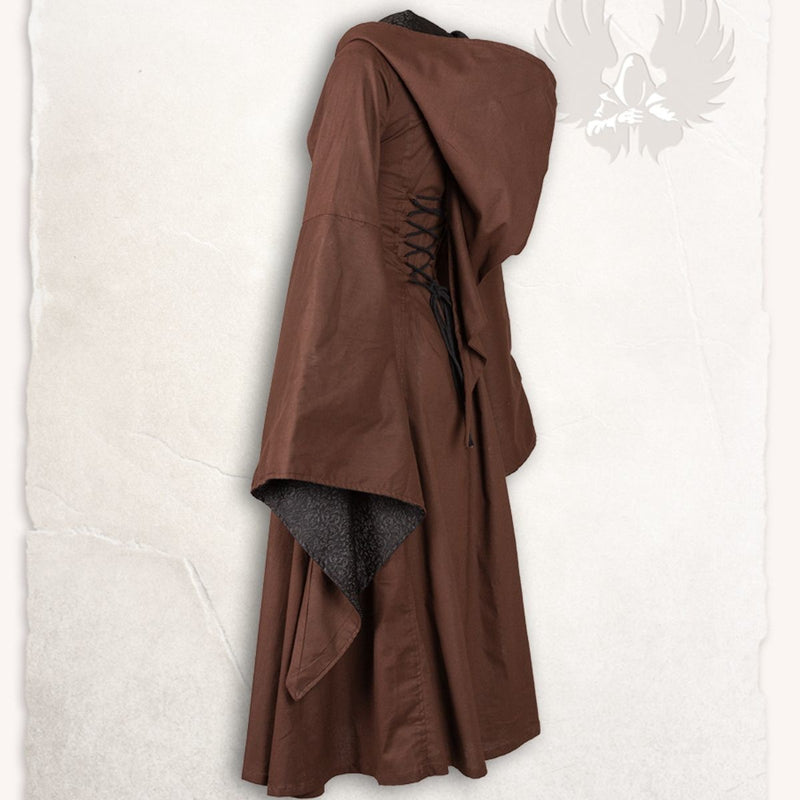 Mittelalterliches Kleid Ophelia, Bruin-Zwart