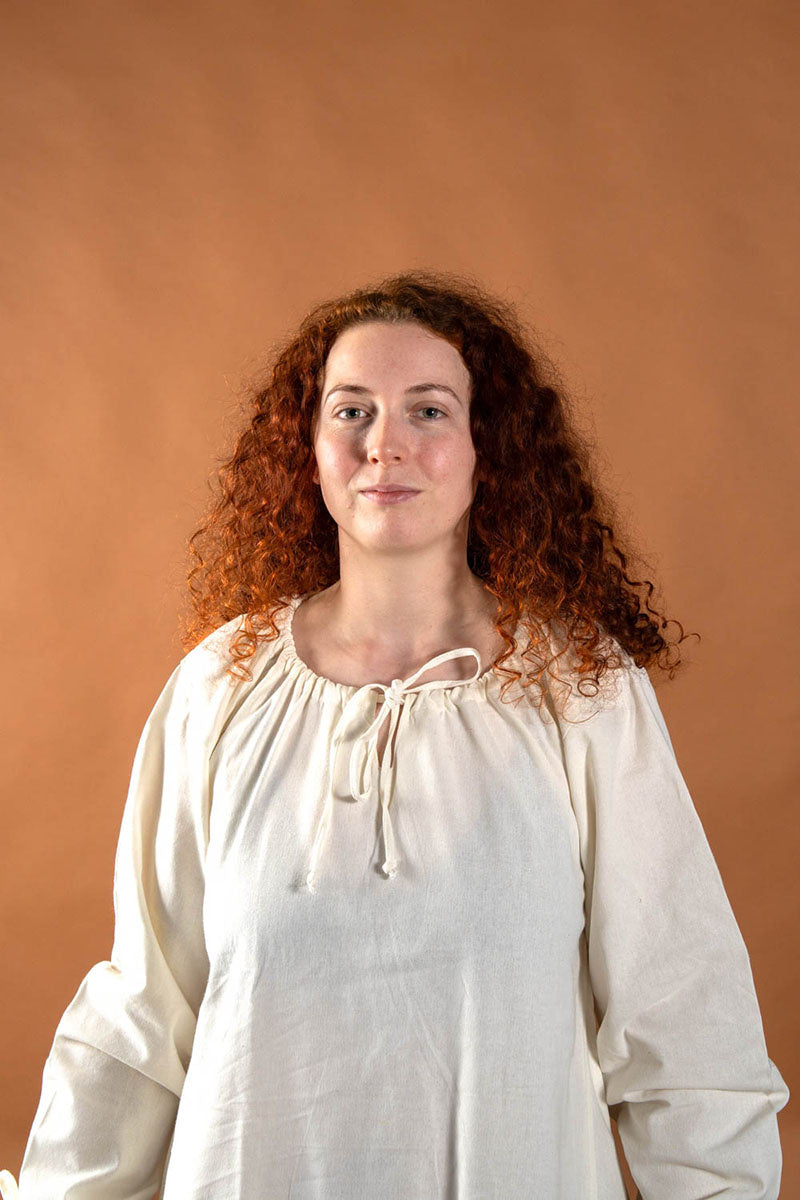 Matilda middeleeuwse chemise, onderjurk, naturel