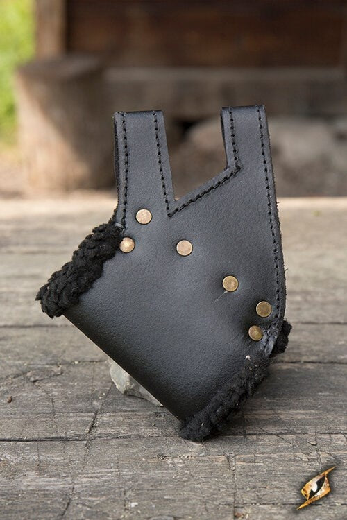 LARP sword holder with fur, black