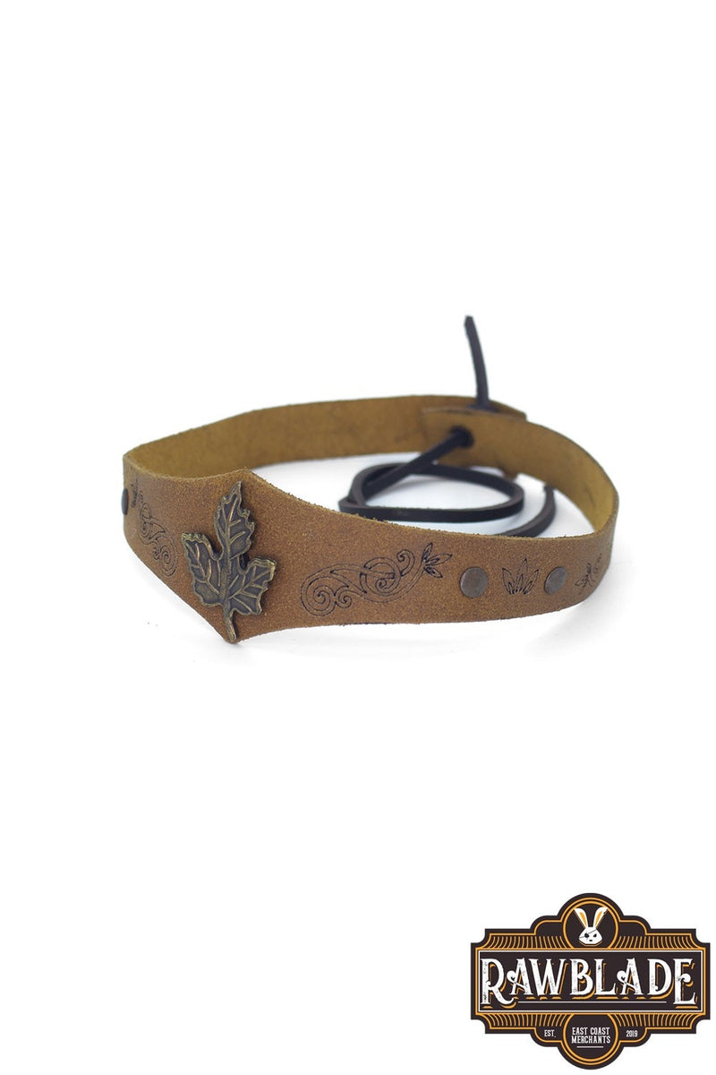 Lassel-Stirnband, Leder, braun 