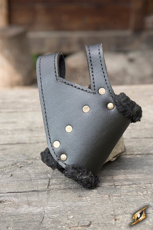 LARP sword holder with fur, black