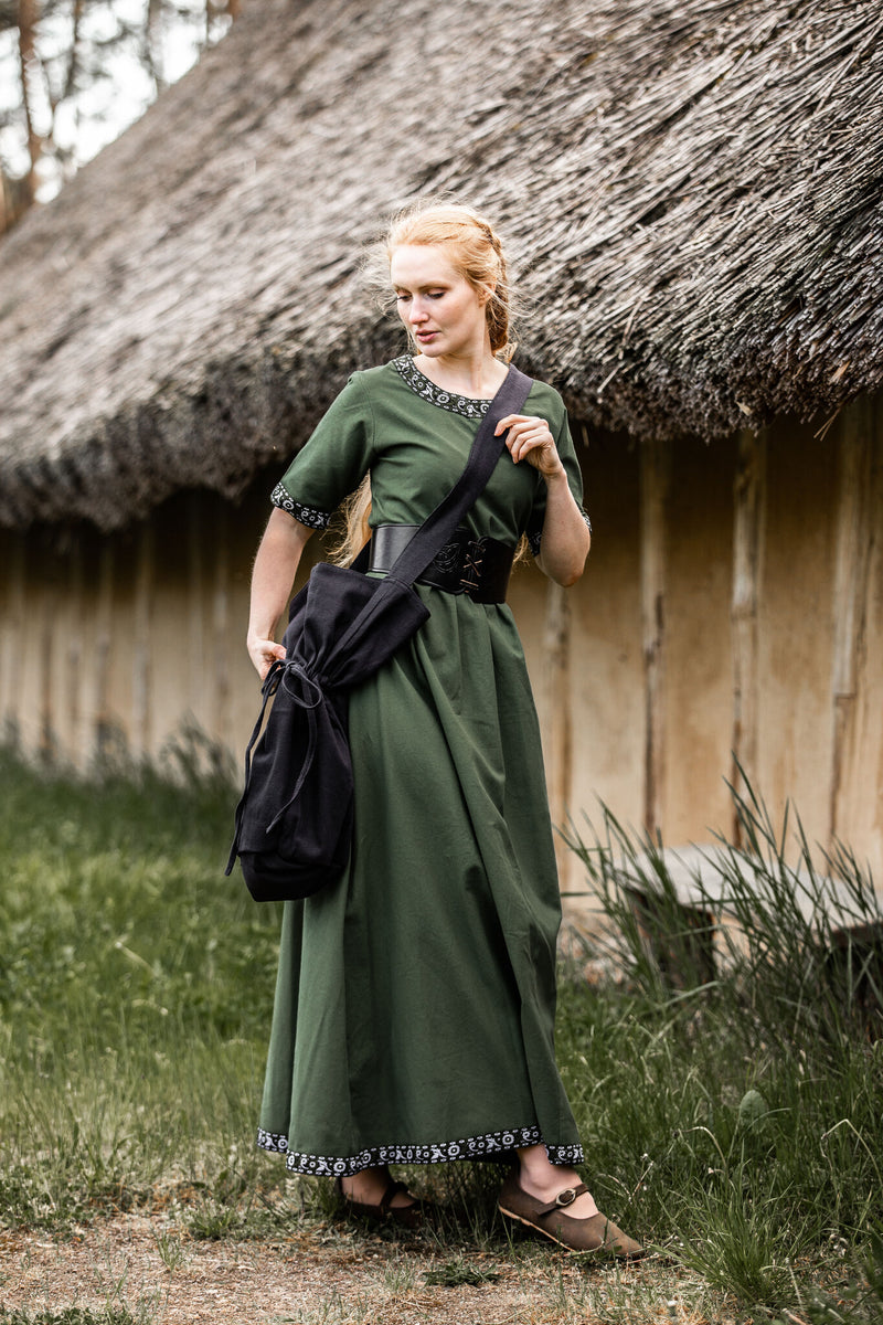 Middelalderlige kjole Ennlin, grøn 