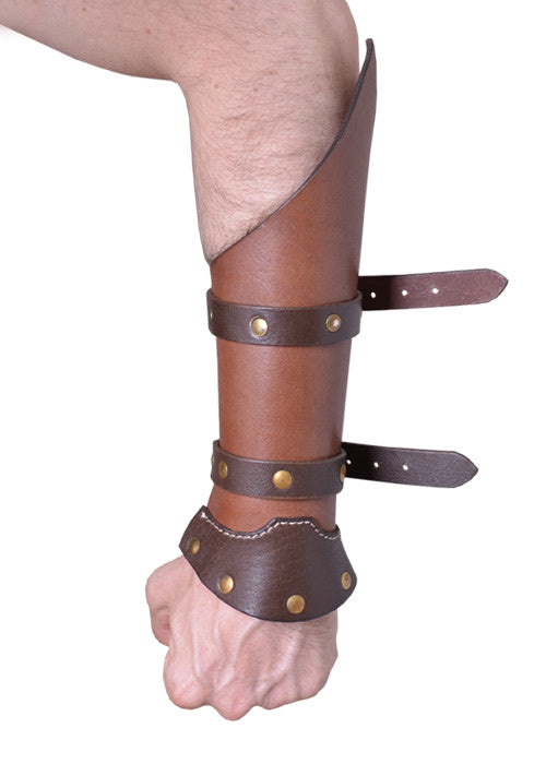 Cnut leren bracers, onderarmbeschermers