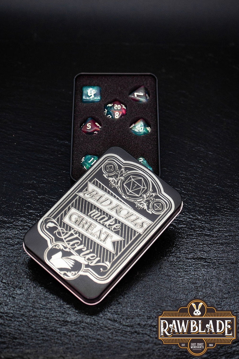 Ensemble de dés - les mauvais jets font de grandes histoires 