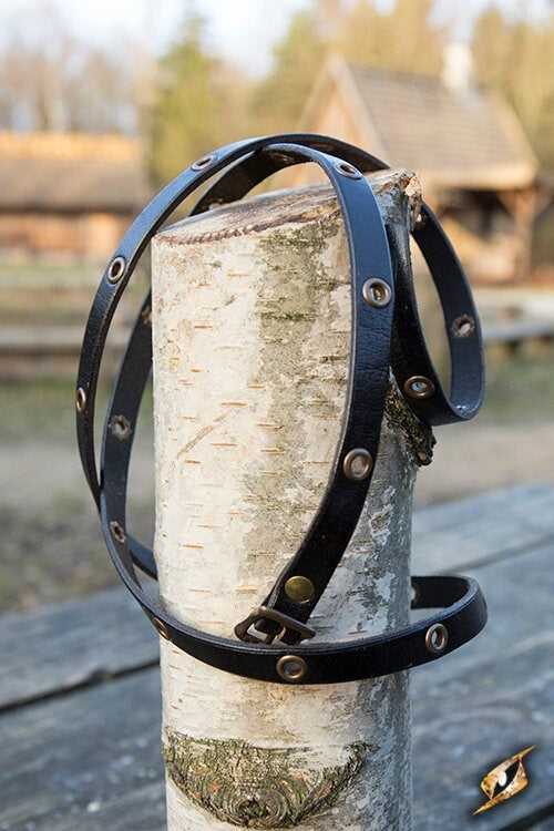 Bracelet avec œillets, cuir 