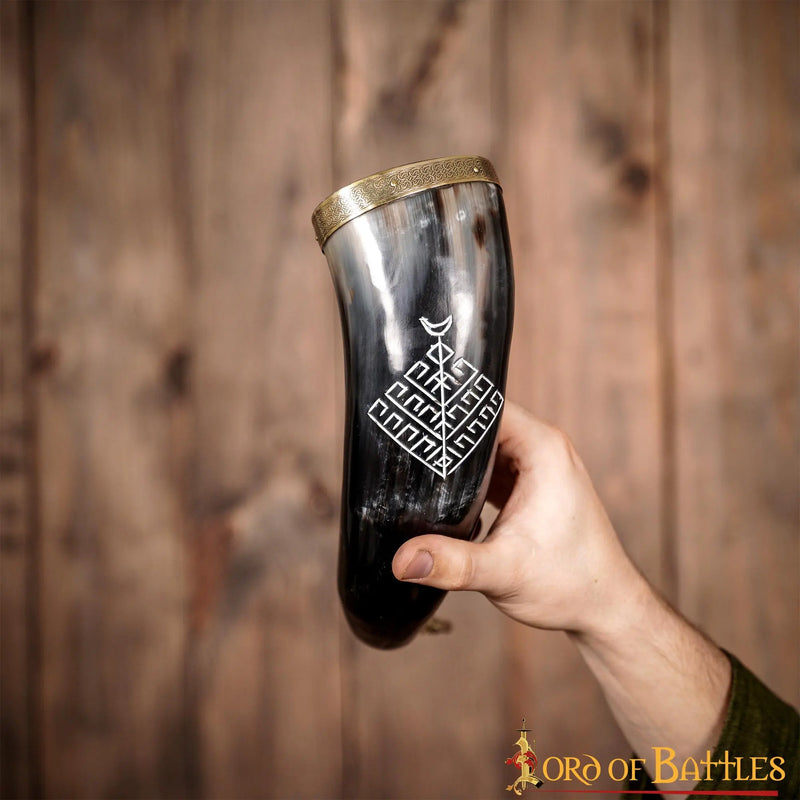 Viking dryckeshorn med Yggdrasil, 300-500 ml 