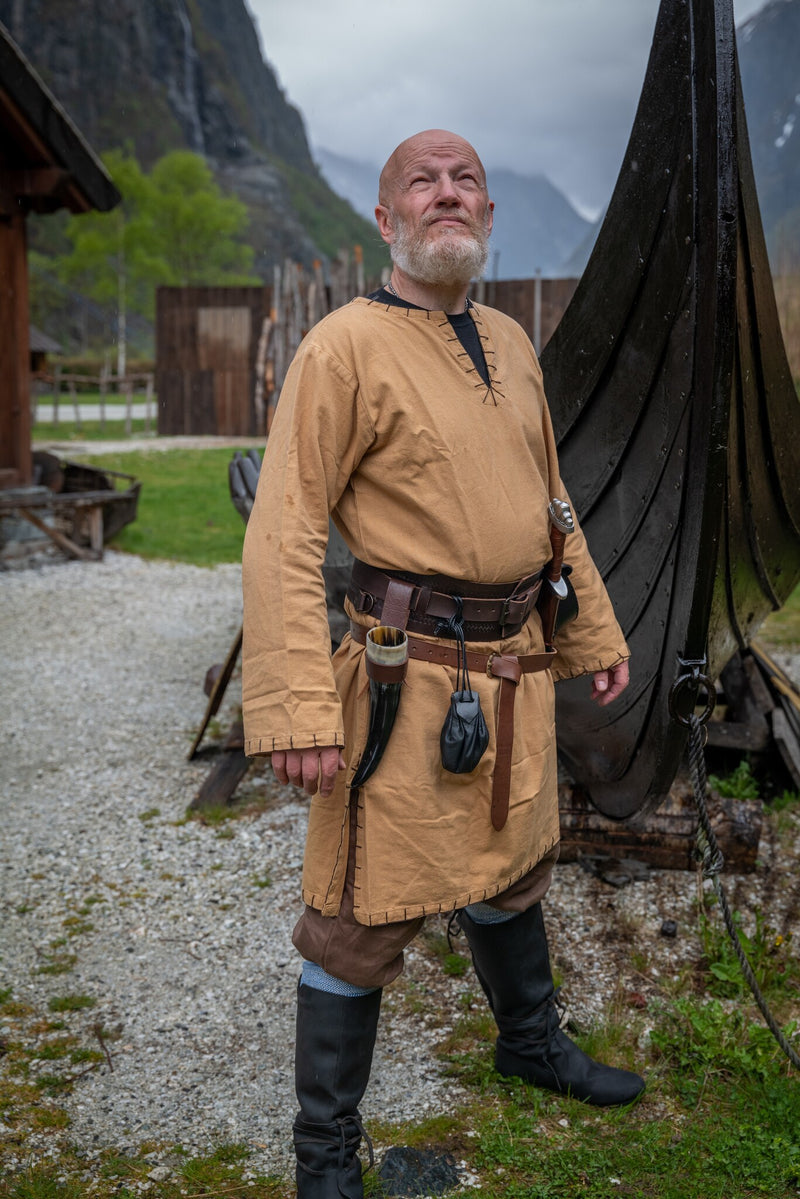 Tuniek met authentieke zoom, honingbruin