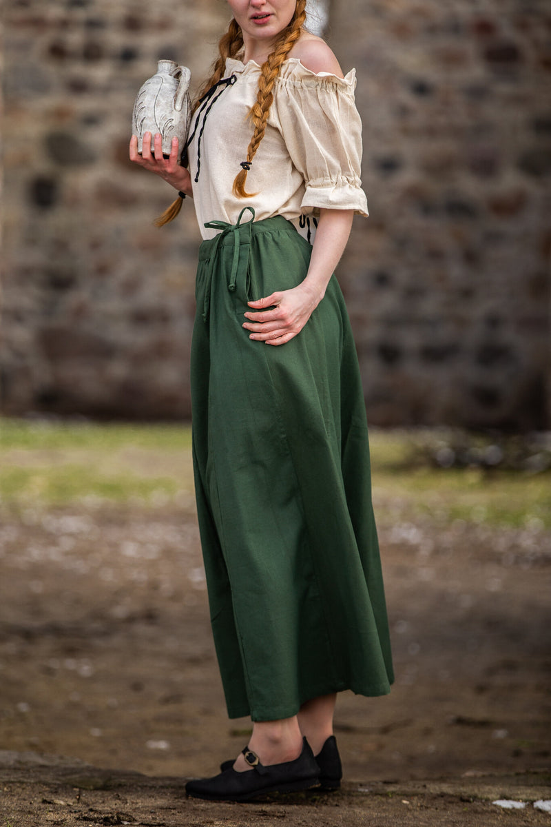 Middelalderskørt Konstanze, grøn