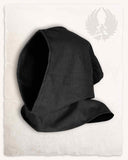 Medieval hood Bron, black