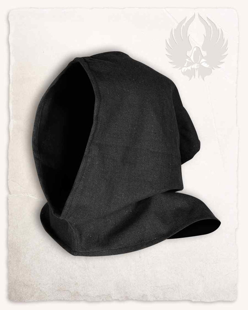 Medieval hood Bron, black