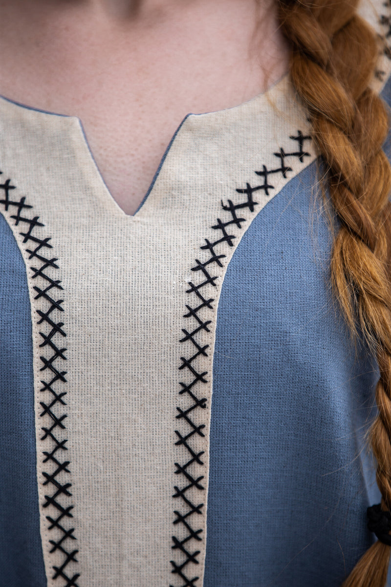 Viking jurk Lagertha, blauw