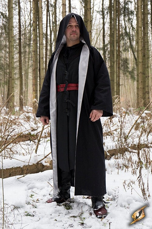 Wizard robe, black-silver