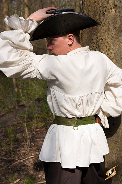 Piratenskjorta Jack, naturlig 