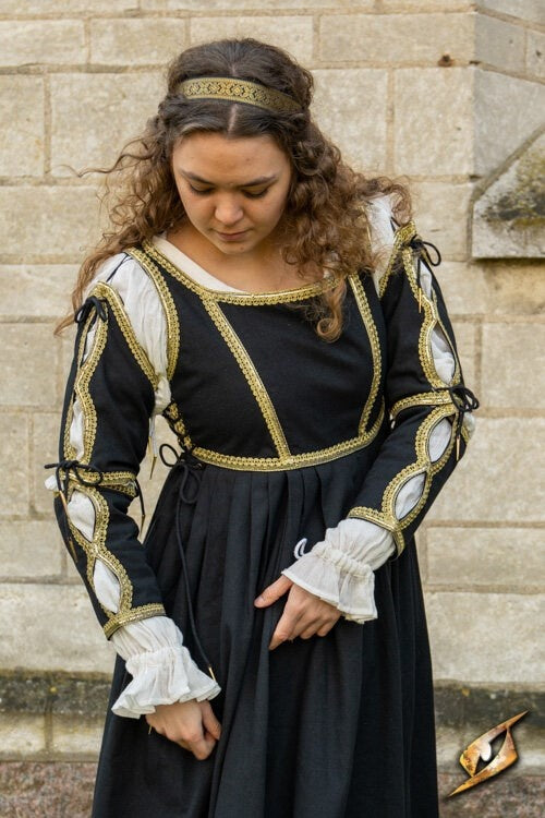 Italiensk gamurra, slutningen af det 15. århundrede, sort 