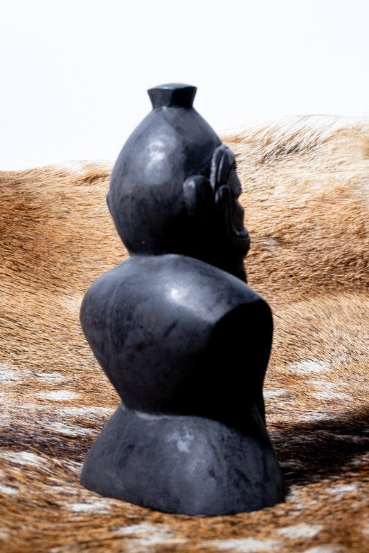 Houtsnijwerk Viking god Freyr, zwart