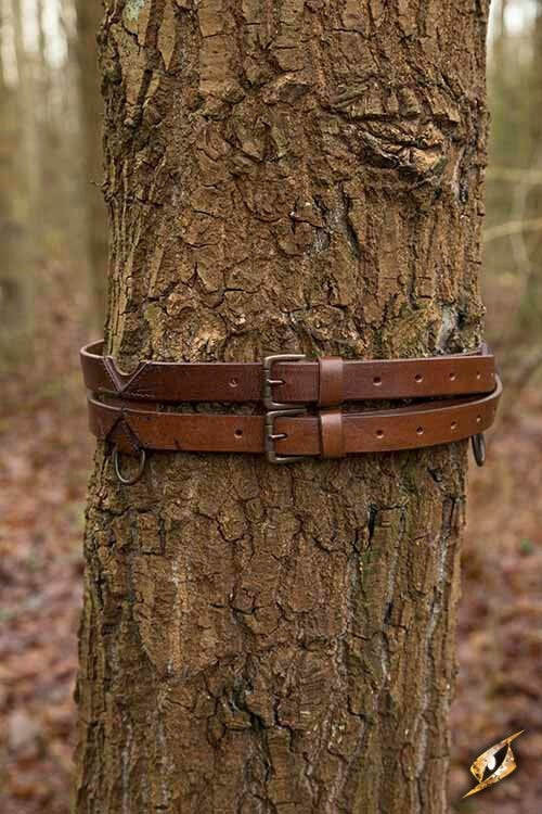 Twin X-belt, bruin, 110 cm