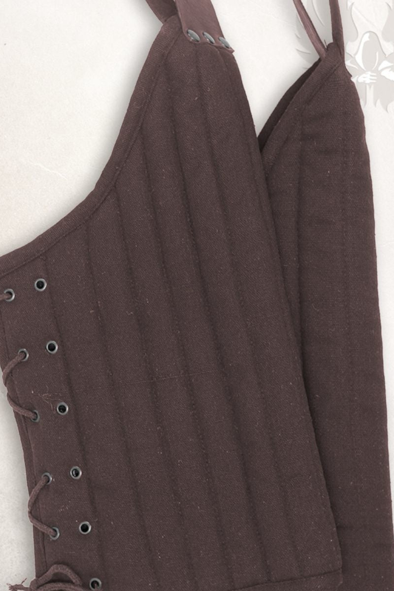 Gambeson cuisses, thigh armor, Leopold brown