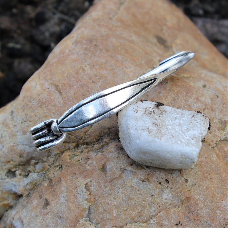 Keltische boogfibula 3e-1e eeuw v.Chr., verzilverd brons