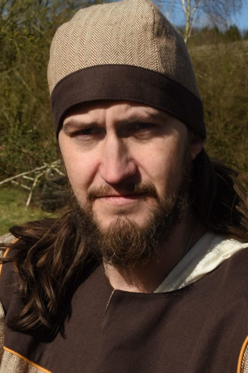 Birkamuts vissegraatmotief, bruin