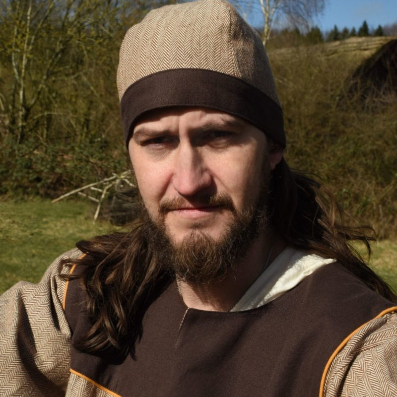 Motivo a spina di pesce Birkamuts, marrone 