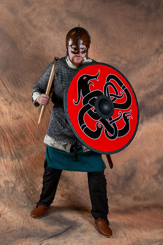 Haubergeon, mixed, flat rings, wedge-shaped rivets 8 mm