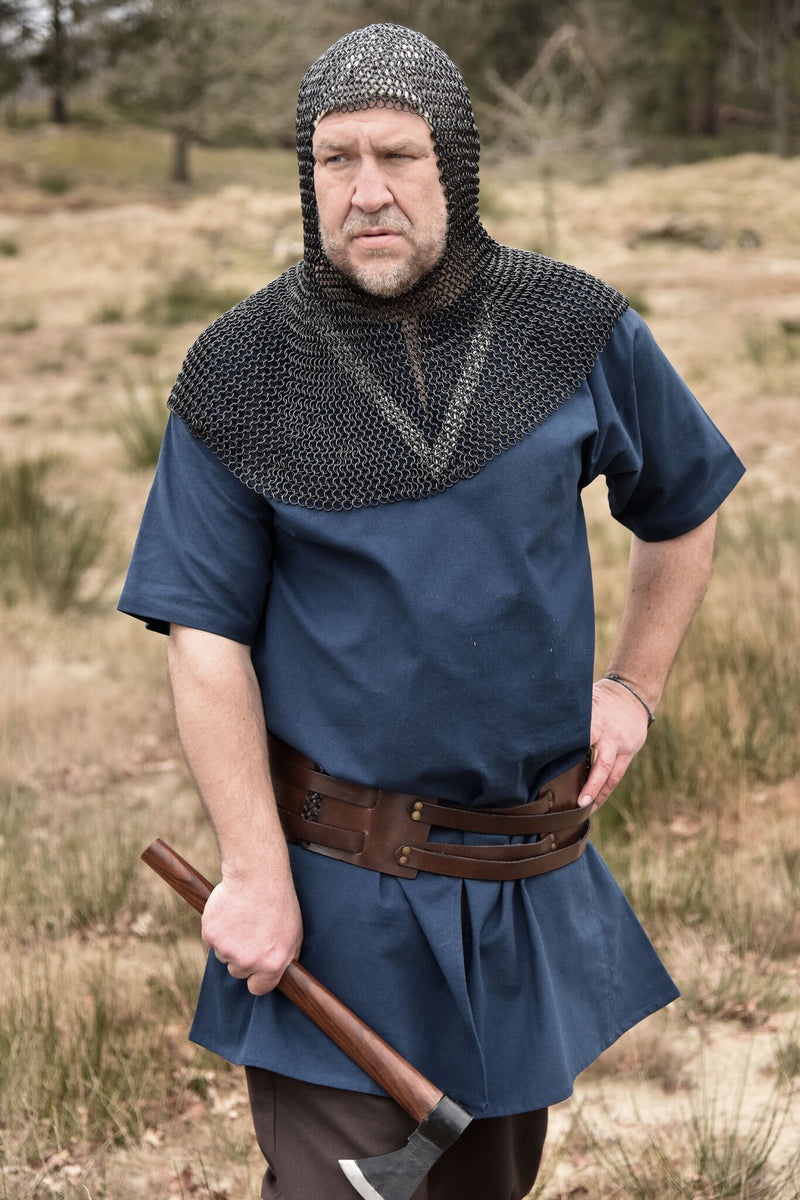 Maliën coif met vierkante hals, verzinkt, 8 mm