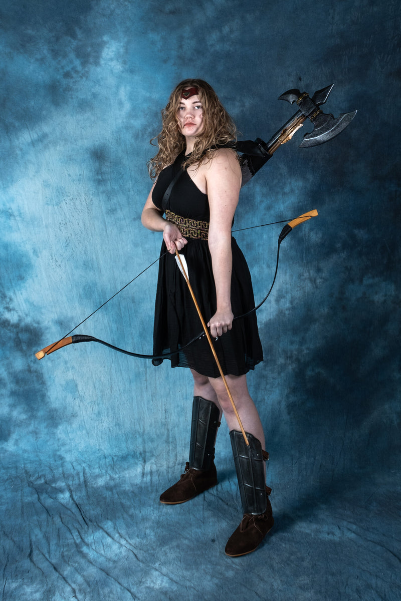 Godinnen Jurk Persephone kort, zwart