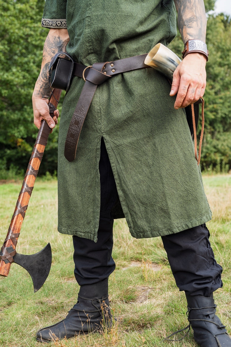 Keltische Tunika, kurze Ärmel, grün