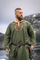Viking tunika tunika Snorri, grön 