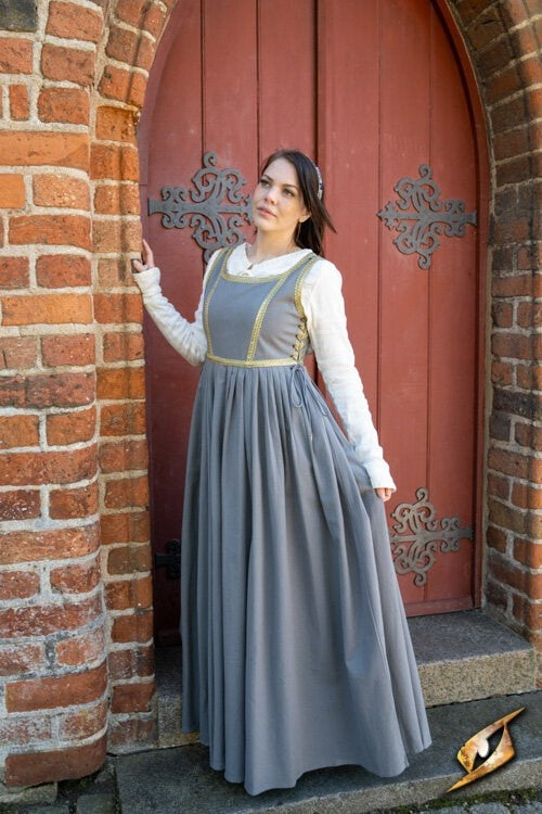 Italiaansa gamurra, late 15e eeuw, grijs