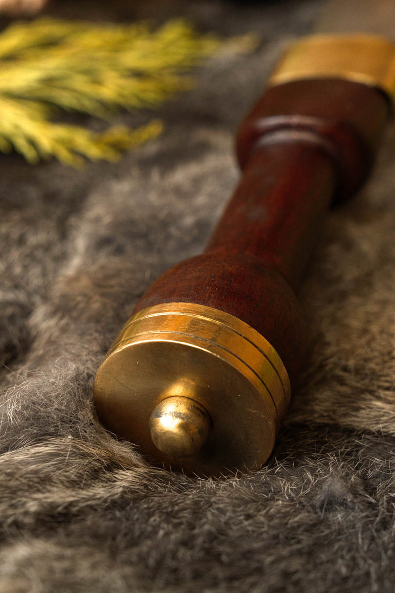 Sgian achlais met mes en vork, semi-scherp