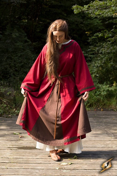 Vikingjurk Astrid, rood/bruin