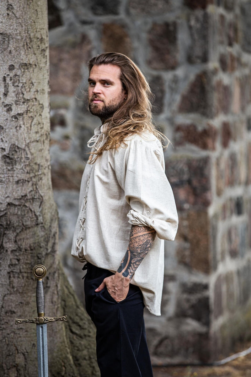 Chemise médiévale Dagwin, crème 