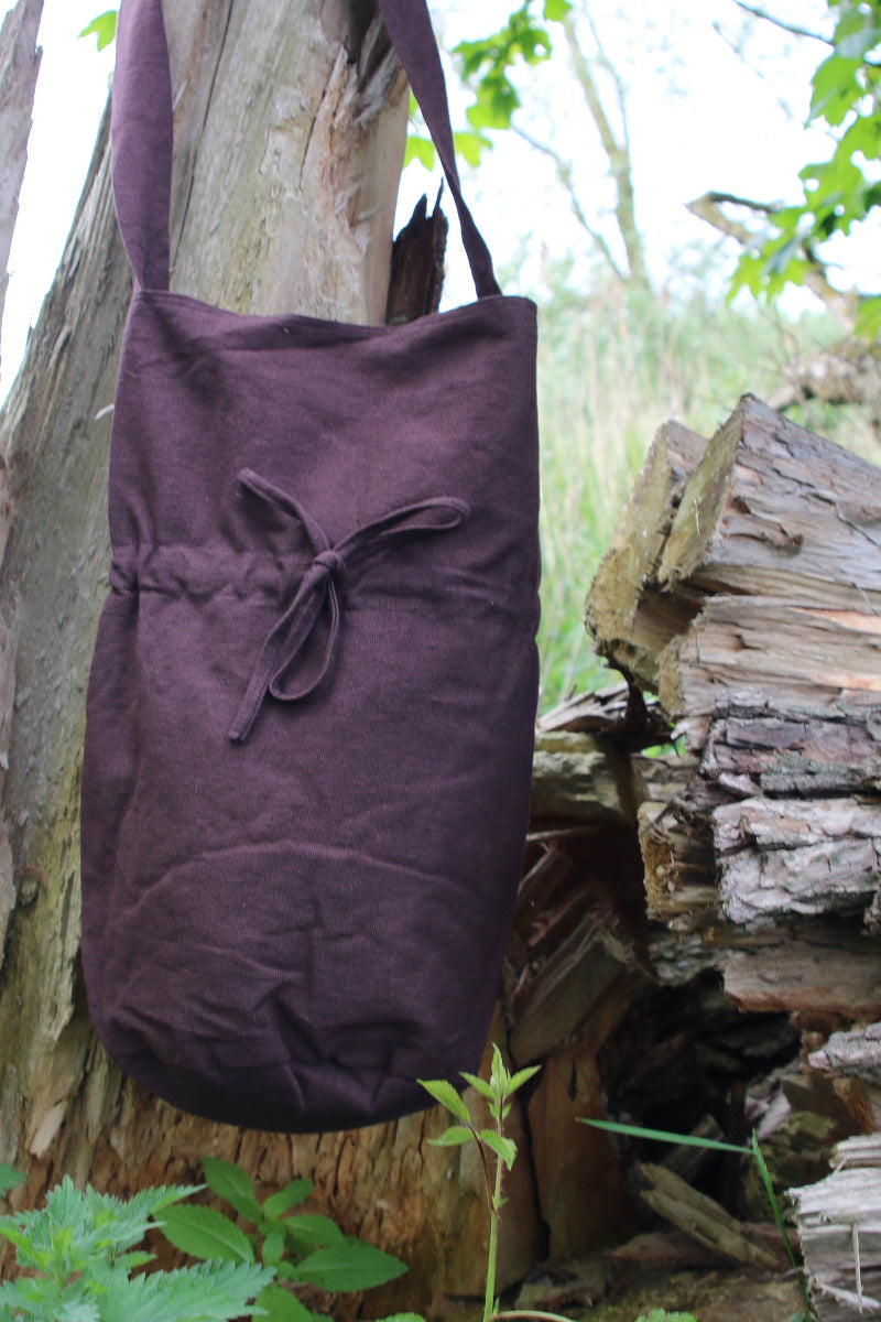 Textielen schoudertas, bruin