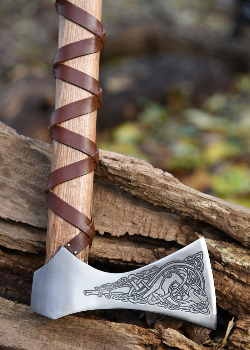 Viking ascia, tipo K, inciso, semi-affilato 