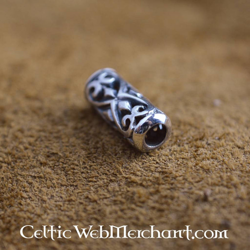 Medieval long beardbead, sterling silver